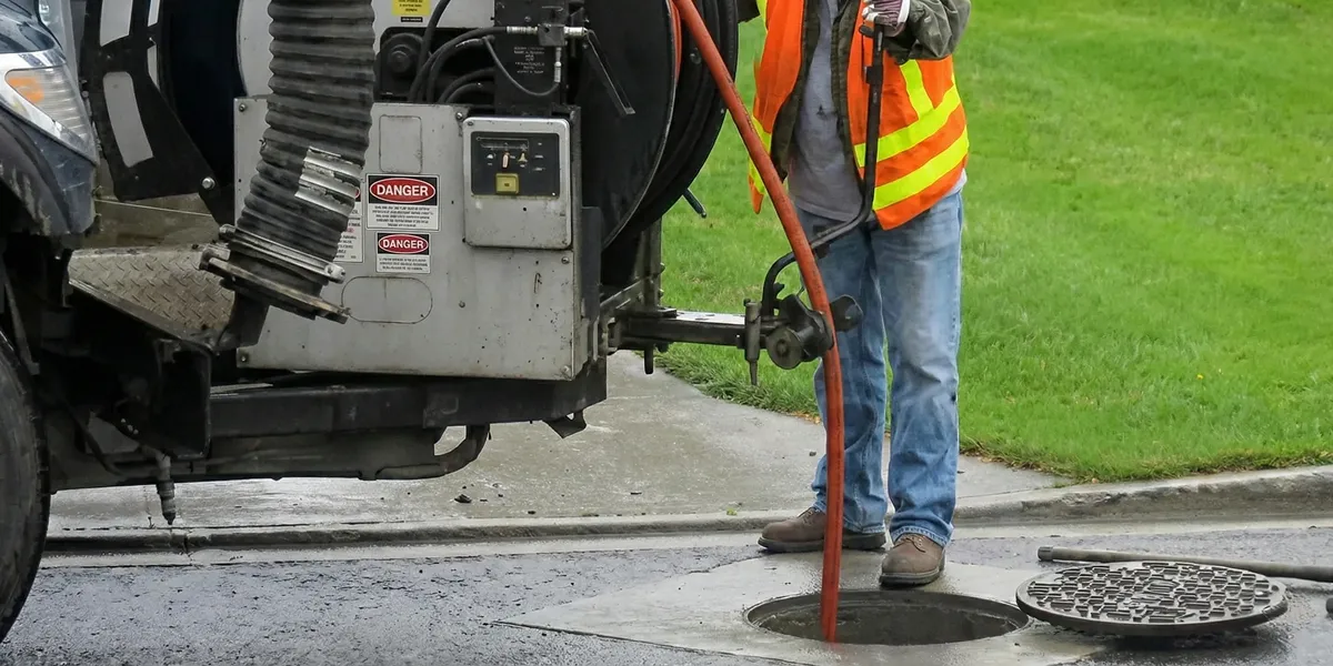 sewage clean up professionals using industrial equipment to remove contaminated wastewater in San Antonio, TX